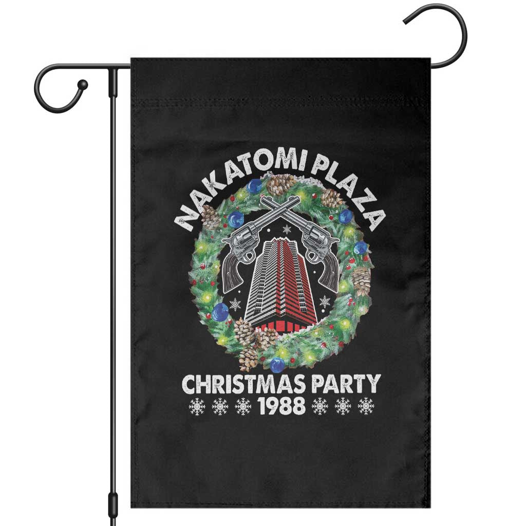 Christmas Nakatomi Plaza Garden Flag Christmas Party 1988 Xmas Wreath - Wonder Print Shop