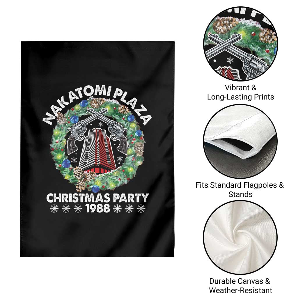 Christmas Nakatomi Plaza Garden Flag Christmas Party 1988 Xmas Wreath - Wonder Print Shop