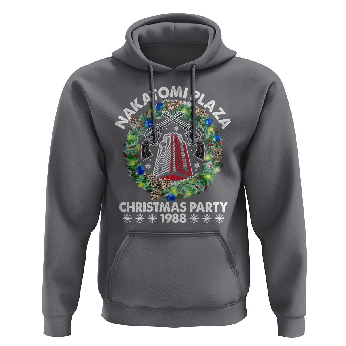 Christmas Nakatomi Plaza Hoodie Christmas Party 1988 Xmas Wreath