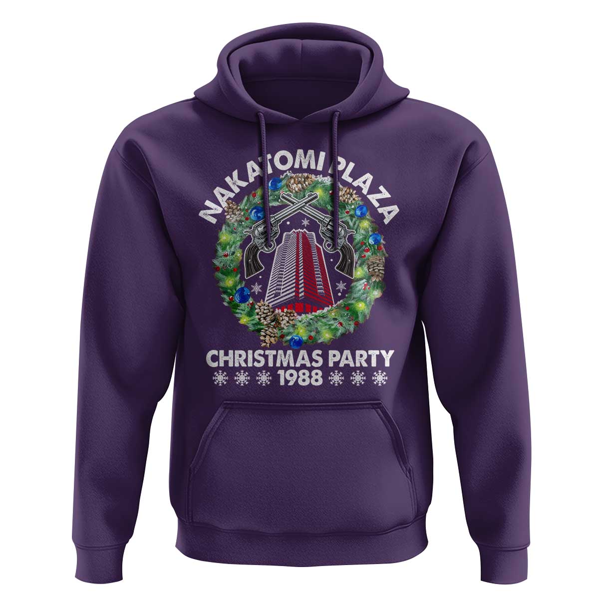 Christmas Nakatomi Plaza Hoodie Christmas Party 1988 Xmas Wreath