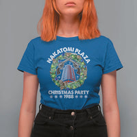 Christmas Nakatomi Plaza T Shirt For Women Christmas Party 1988 Xmas Wreath - Wonder Print Shop