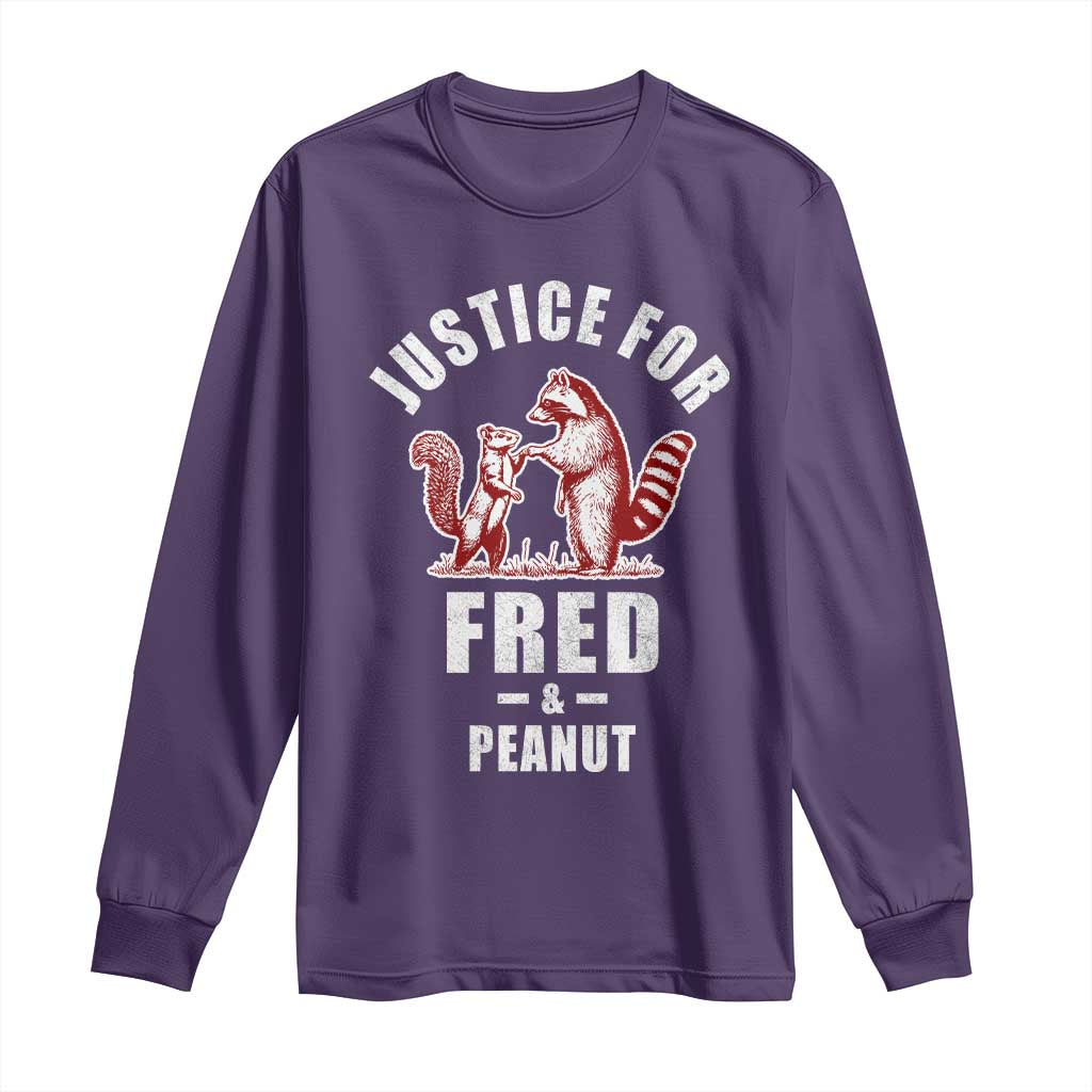 Justice For Fred And Peanut Long Sleeve Shirt Racoon Squirrel