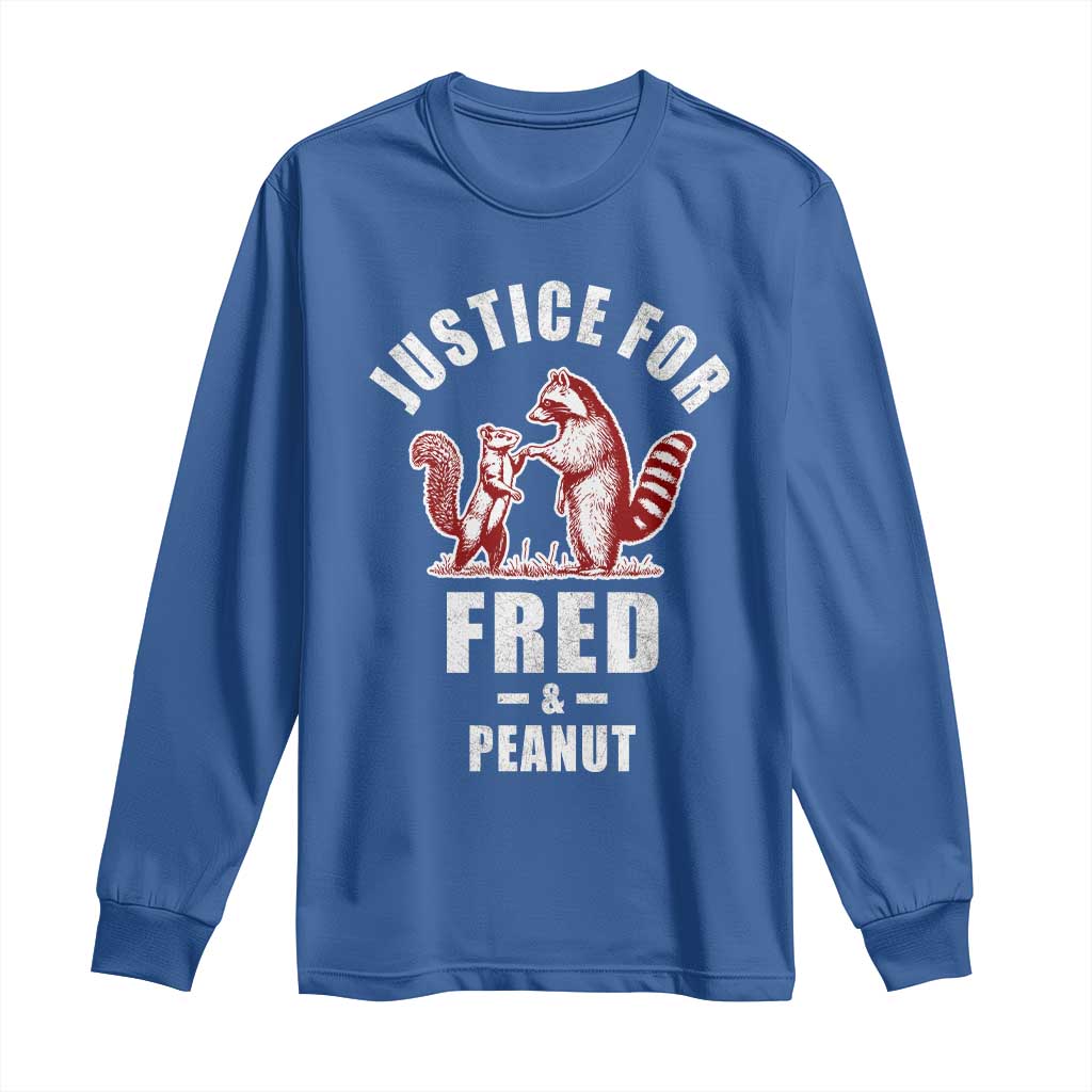 Justice For Fred And Peanut Long Sleeve Shirt Racoon Squirrel