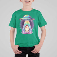 Funny Christmas Santa Alien Neon UFO T Shirt For Kid - Wonder Print Shop