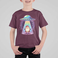 Funny Christmas Santa Alien Neon UFO T Shirt For Kid - Wonder Print Shop