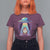 Funny Christmas Santa Alien Neon UFO T Shirt For Women - Wonder Print Shop
