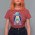 Funny Christmas Santa Alien Neon UFO T Shirt For Women - Wonder Print Shop
