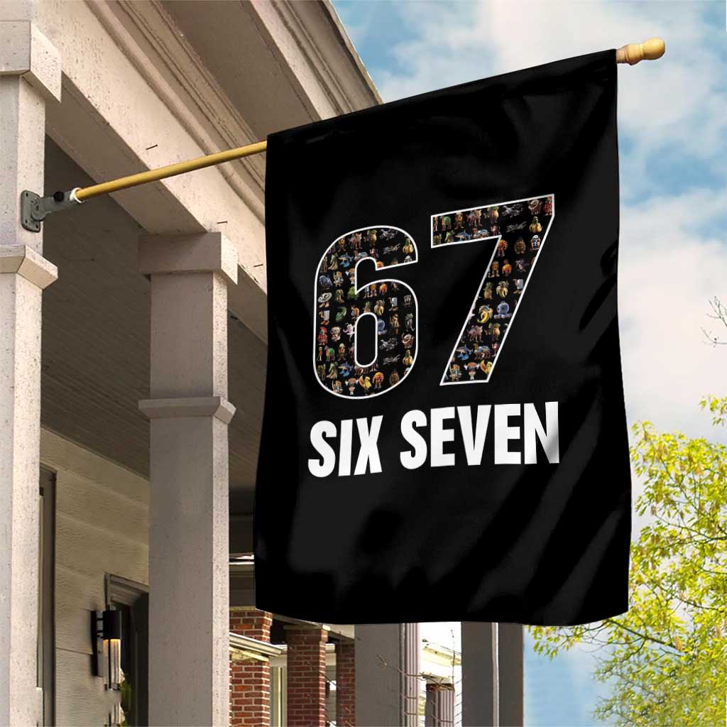 Funny 67 Six Seven Italian Brainrot Gen Alpha Meme Garden Flag - Wonder Print Shop