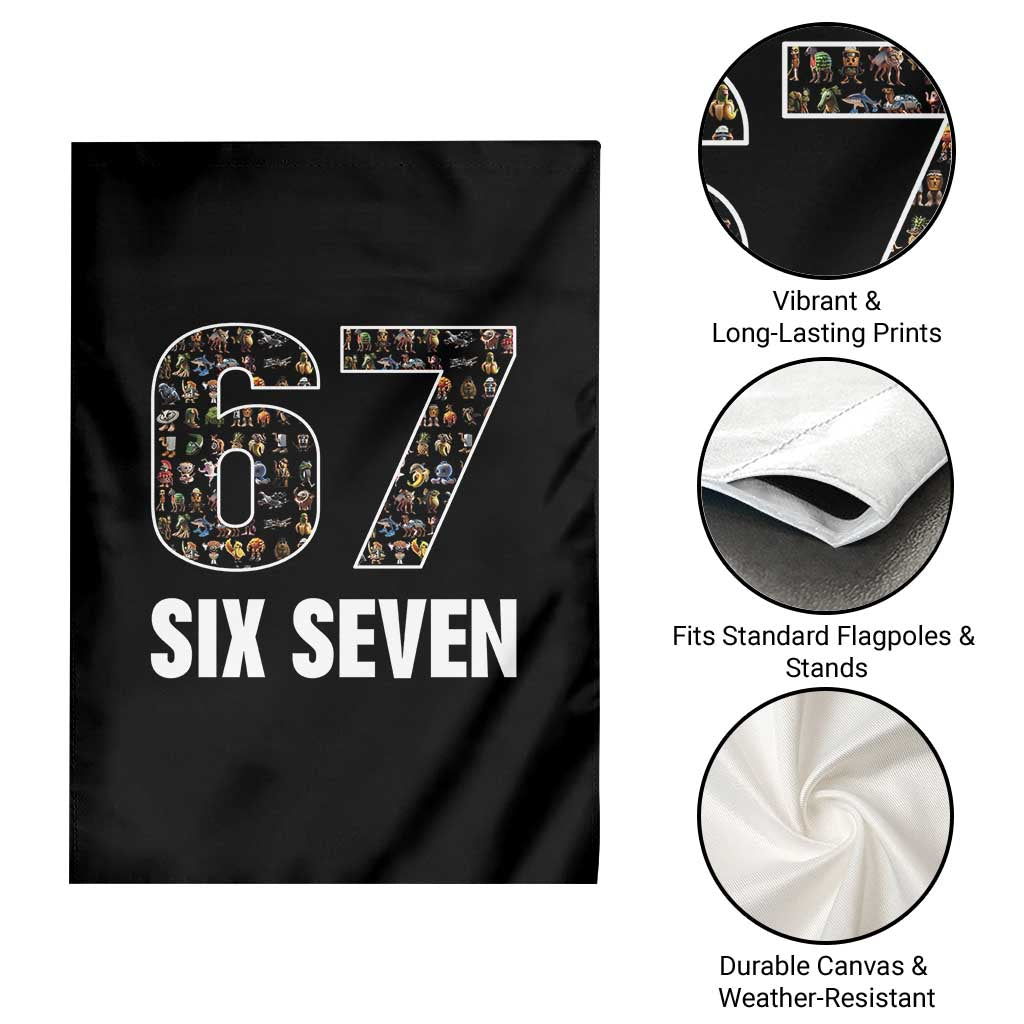 Funny 67 Six Seven Italian Brainrot Gen Alpha Meme Garden Flag - Wonder Print Shop