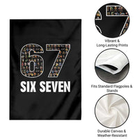 Funny 67 Six Seven Italian Brainrot Gen Alpha Meme Garden Flag - Wonder Print Shop