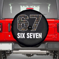 Funny 67 Six Seven Italian Brainrot Gen Alpha Meme Spare Tire Cover - Wonder Print Shop