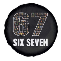 Funny 67 Six Seven Italian Brainrot Gen Alpha Meme Spare Tire Cover - Wonder Print Shop