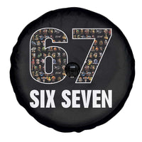 Funny 67 Six Seven Italian Brainrot Gen Alpha Meme Spare Tire Cover - Wonder Print Shop