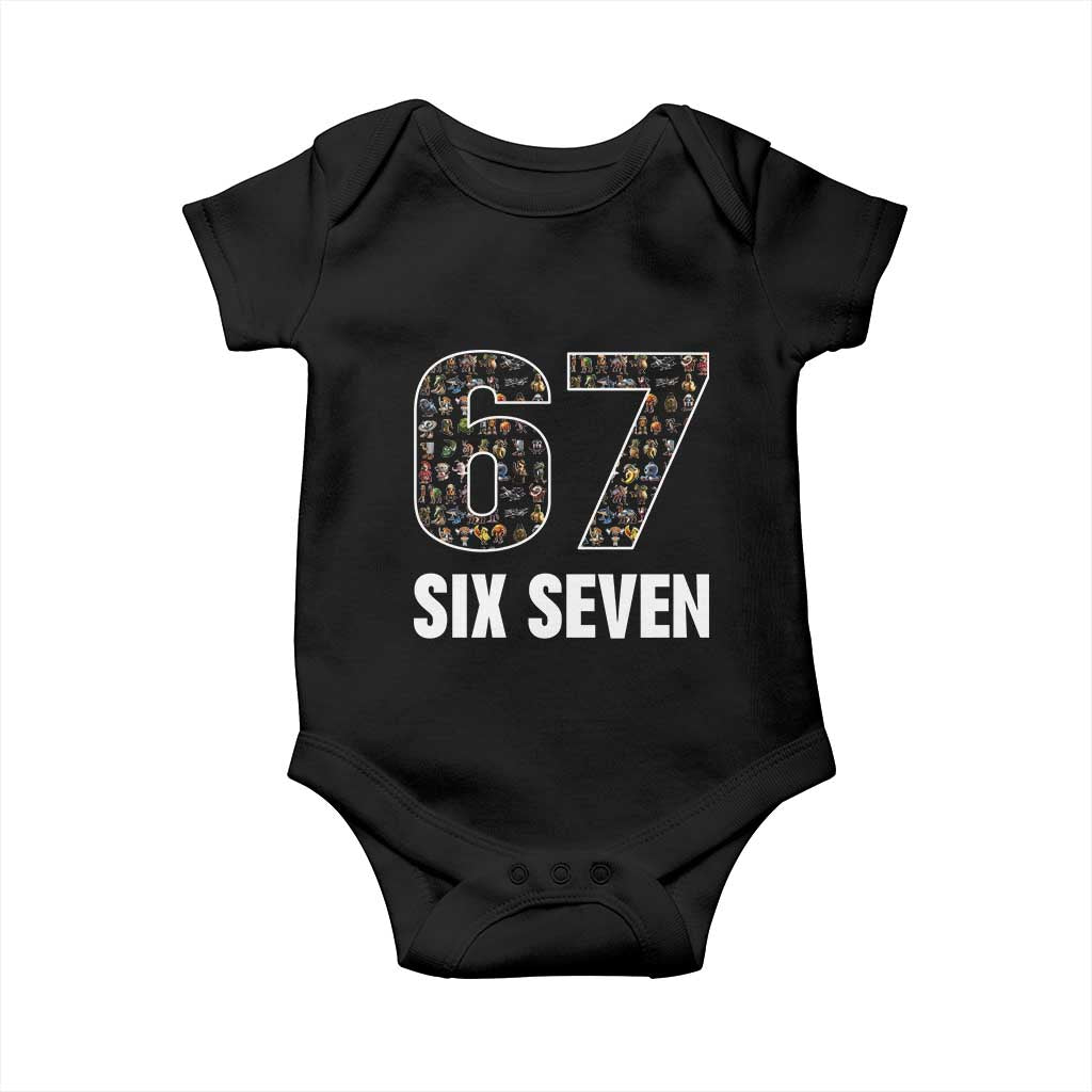 Funny 67 Six Seven Italian Brainrot Gen Alpha Meme Baby Onesie - Wonder Print Shop
