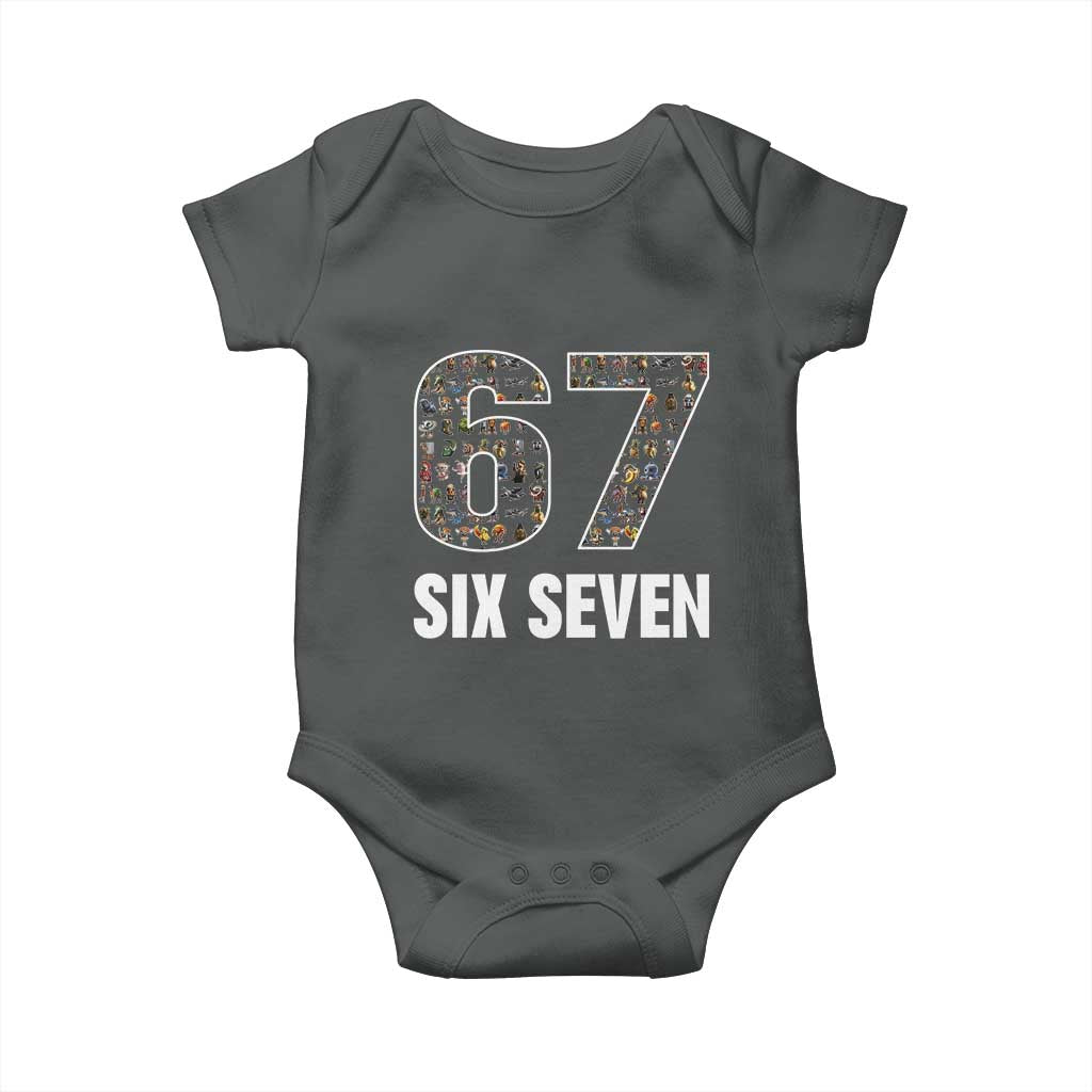 Funny 67 Six Seven Italian Brainrot Gen Alpha Meme Baby Onesie - Wonder Print Shop