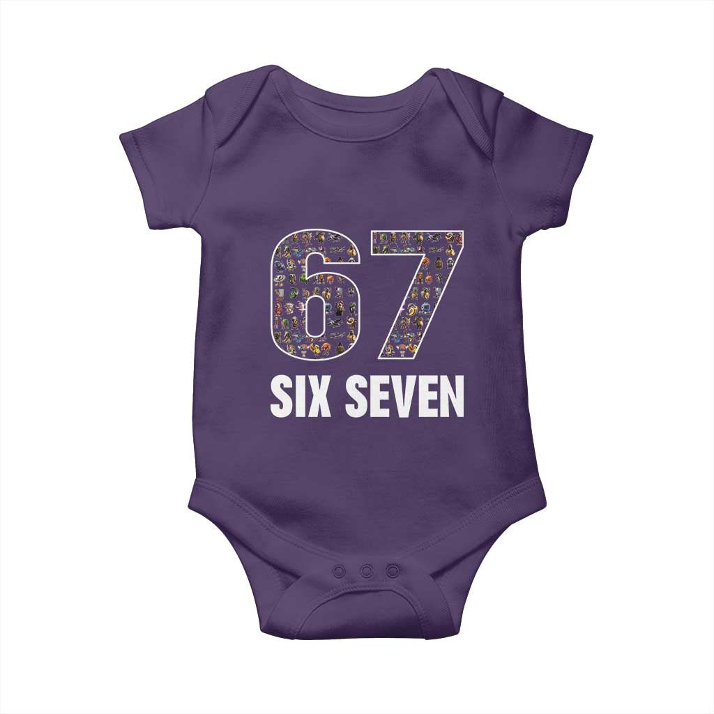 Funny 67 Six Seven Italian Brainrot Gen Alpha Meme Baby Onesie - Wonder Print Shop