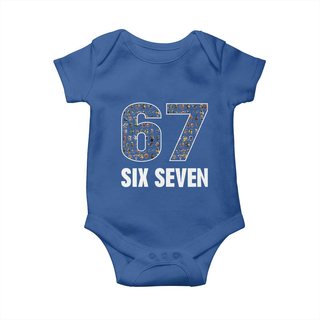 Funny 67 Six Seven Italian Brainrot Gen Alpha Meme Baby Onesie - Wonder Print Shop