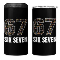 Funny 67 Six Seven Italian Brainrot Gen Alpha Meme 4 in 1 Can Cooler Tumbler - Wonder Print Shop