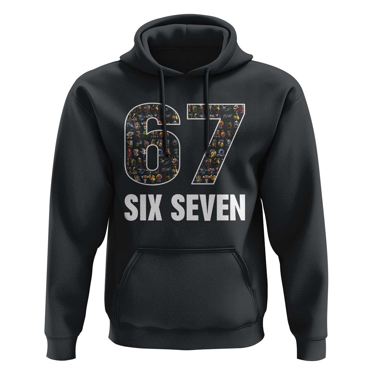 Funny 67 Six Seven Italian Brainrot Gen Alpha Meme Hoodie - Wonder Print Shop