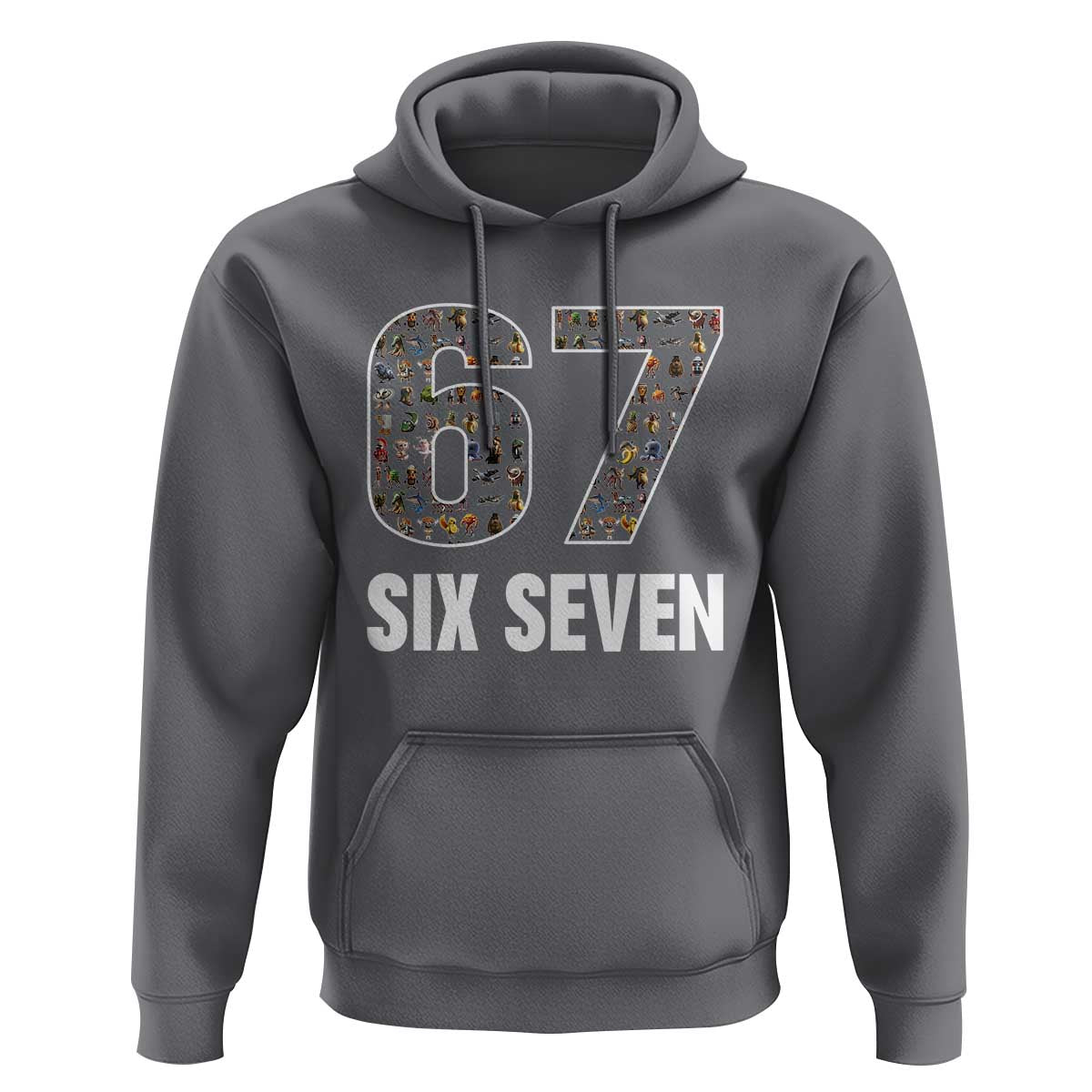 Funny 67 Six Seven Italian Brainrot Gen Alpha Meme Hoodie - Wonder Print Shop