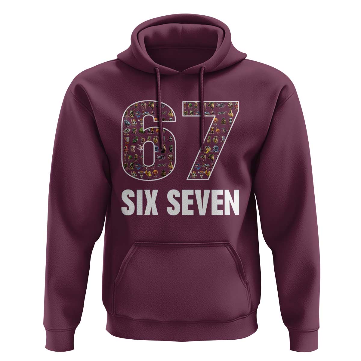 Funny 67 Six Seven Italian Brainrot Gen Alpha Meme Hoodie - Wonder Print Shop