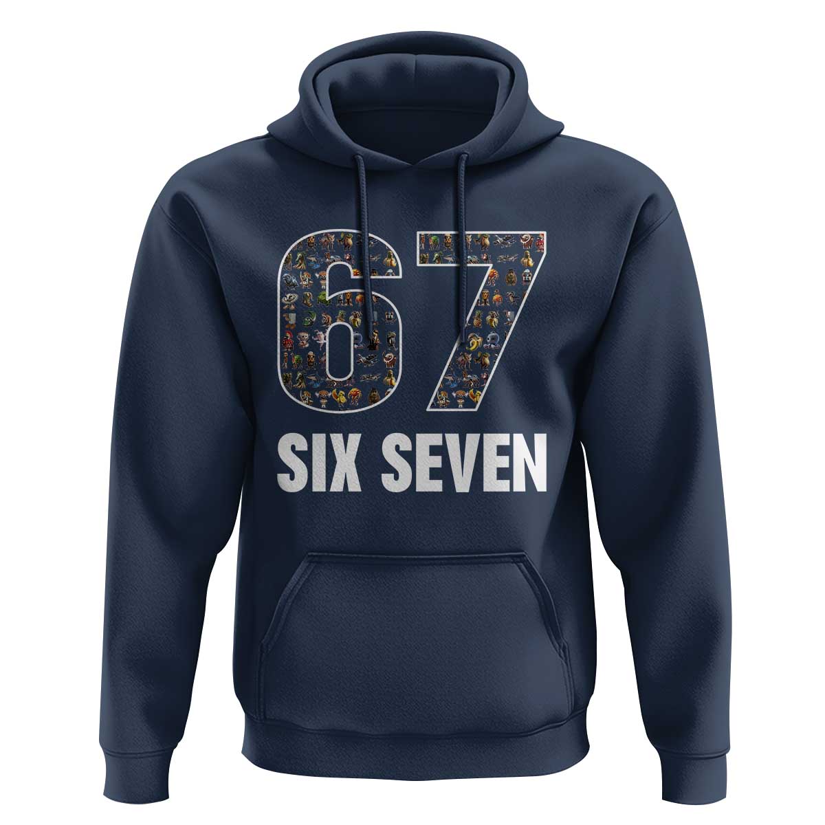 Funny 67 Six Seven Italian Brainrot Gen Alpha Meme Hoodie - Wonder Print Shop