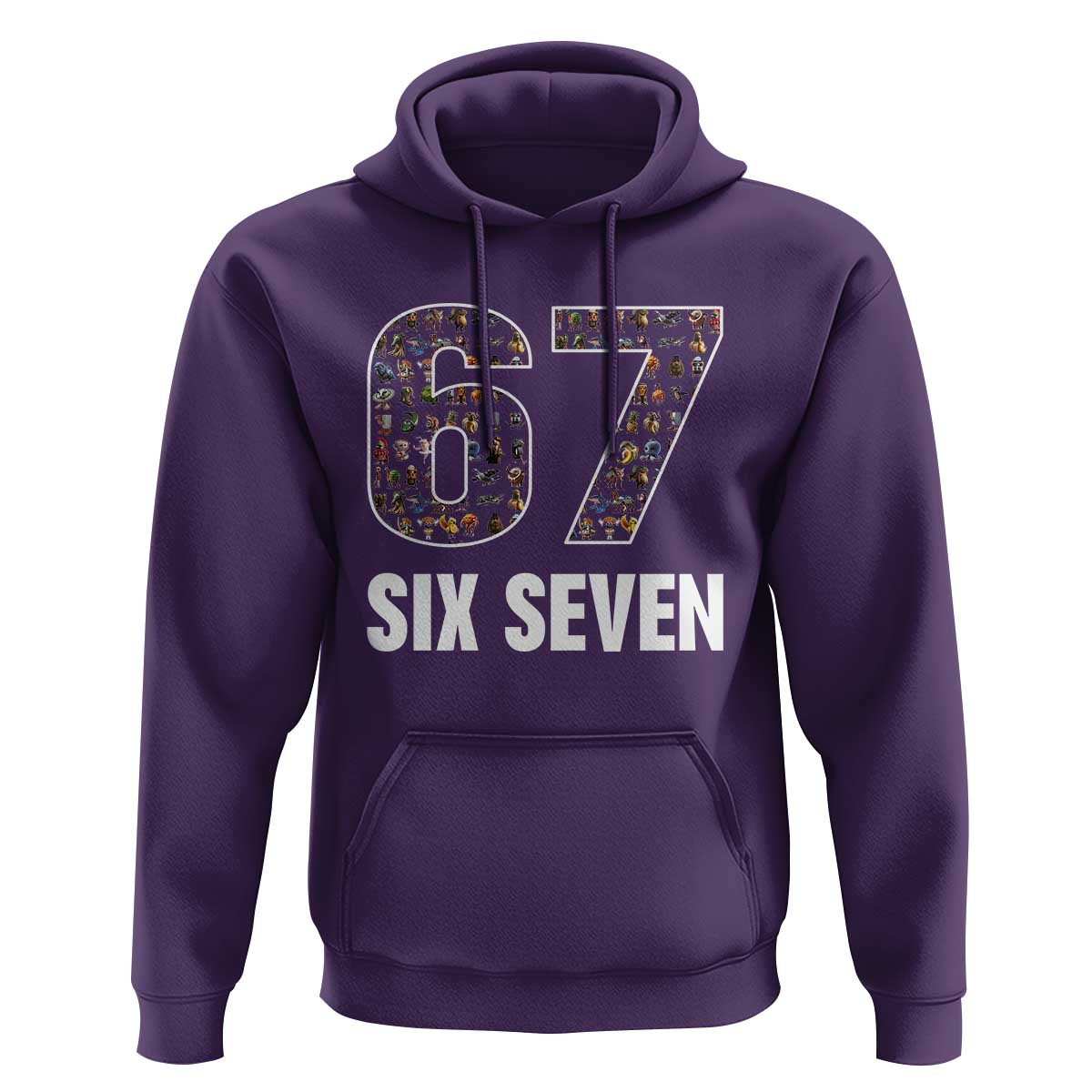 Funny 67 Six Seven Italian Brainrot Gen Alpha Meme Hoodie - Wonder Print Shop