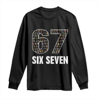 Funny 67 Six Seven Italian Brainrot Gen Alpha Meme Long Sleeve Shirt - Wonder Print Shop