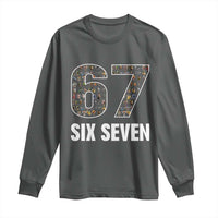 Funny 67 Six Seven Italian Brainrot Gen Alpha Meme Long Sleeve Shirt - Wonder Print Shop