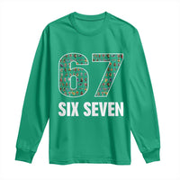 Funny 67 Six Seven Italian Brainrot Gen Alpha Meme Long Sleeve Shirt - Wonder Print Shop