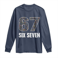 Funny 67 Six Seven Italian Brainrot Gen Alpha Meme Long Sleeve Shirt - Wonder Print Shop