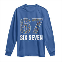 Funny 67 Six Seven Italian Brainrot Gen Alpha Meme Long Sleeve Shirt - Wonder Print Shop