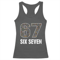 Funny 67 Six Seven Italian Brainrot Gen Alpha Meme Racerback Tank Top - Wonder Print Shop