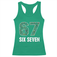 Funny 67 Six Seven Italian Brainrot Gen Alpha Meme Racerback Tank Top - Wonder Print Shop