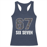 Funny 67 Six Seven Italian Brainrot Gen Alpha Meme Racerback Tank Top - Wonder Print Shop