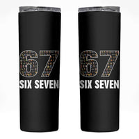 Funny 67 Six Seven Italian Brainrot Gen Alpha Meme Skinny Tumbler - Wonder Print Shop