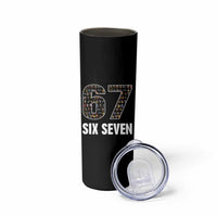 Funny 67 Six Seven Italian Brainrot Gen Alpha Meme Skinny Tumbler - Wonder Print Shop