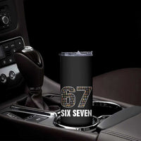 Funny 67 Six Seven Italian Brainrot Gen Alpha Meme Skinny Tumbler - Wonder Print Shop