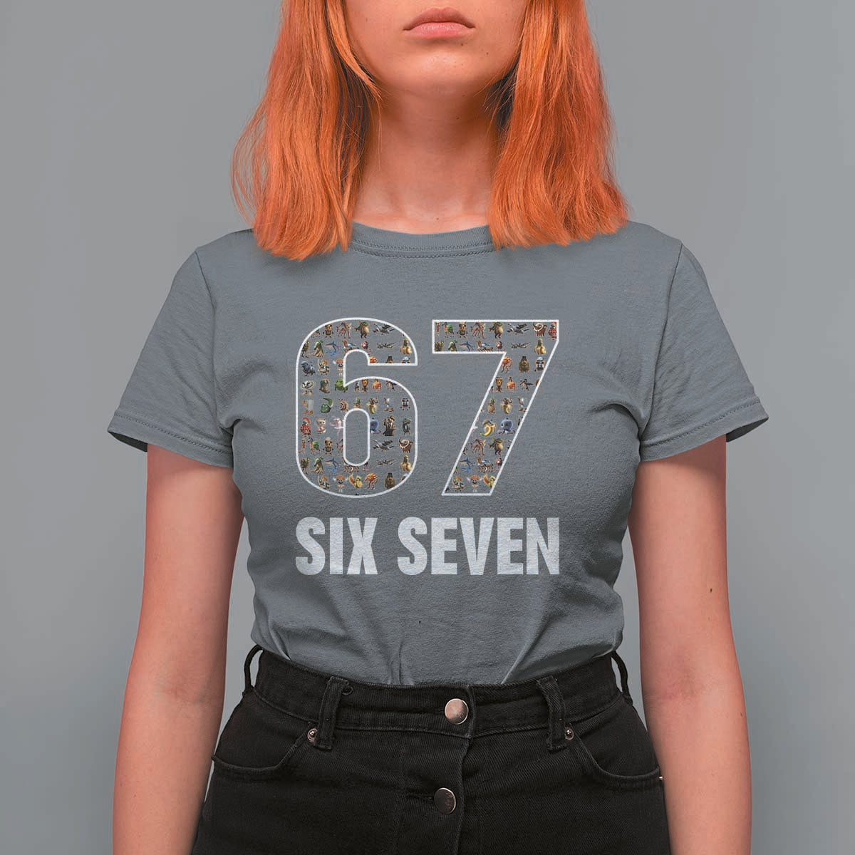 Funny 67 Six Seven Italian Brainrot Gen Alpha Meme T Shirt For Women - Wonder Print Shop