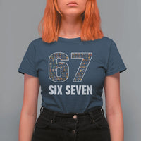 Funny 67 Six Seven Italian Brainrot Gen Alpha Meme T Shirt For Women - Wonder Print Shop