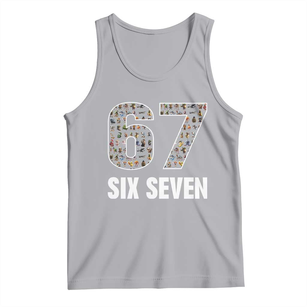 Funny 67 Six Seven Italian Brainrot Gen Alpha Meme Tank Top - Wonder Print Shop