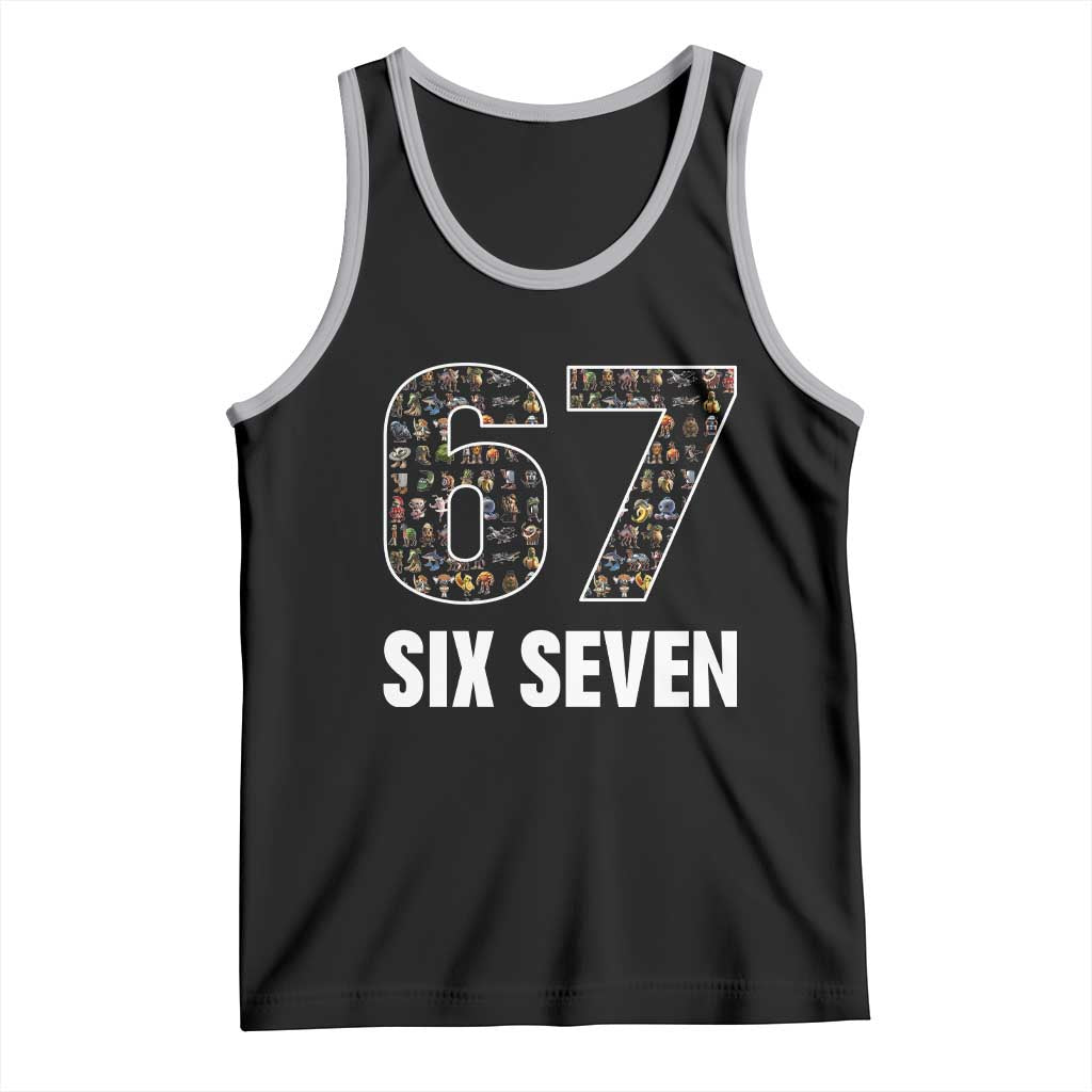 Funny 67 Six Seven Italian Brainrot Gen Alpha Meme Tank Top - Wonder Print Shop