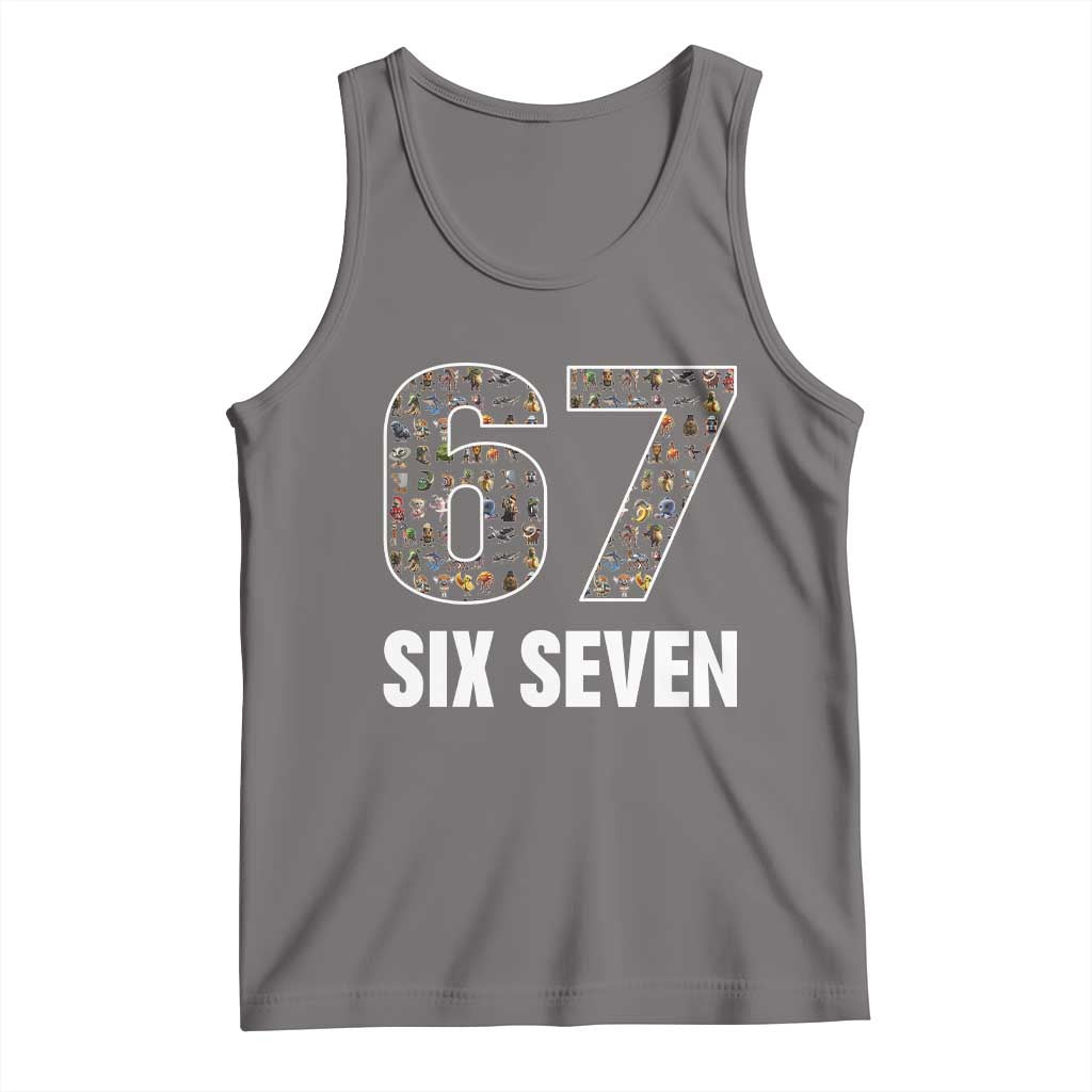 Funny 67 Six Seven Italian Brainrot Gen Alpha Meme Tank Top - Wonder Print Shop