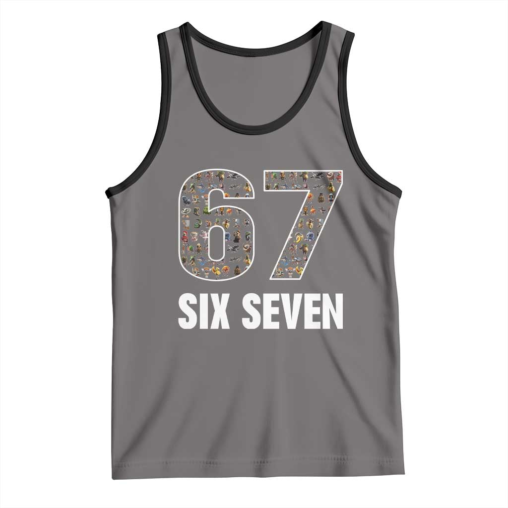 Funny 67 Six Seven Italian Brainrot Gen Alpha Meme Tank Top - Wonder Print Shop