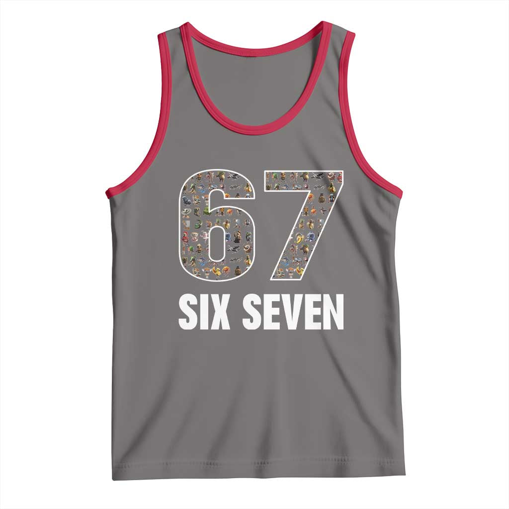 Funny 67 Six Seven Italian Brainrot Gen Alpha Meme Tank Top - Wonder Print Shop