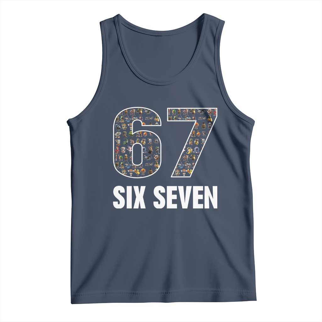 Funny 67 Six Seven Italian Brainrot Gen Alpha Meme Tank Top - Wonder Print Shop