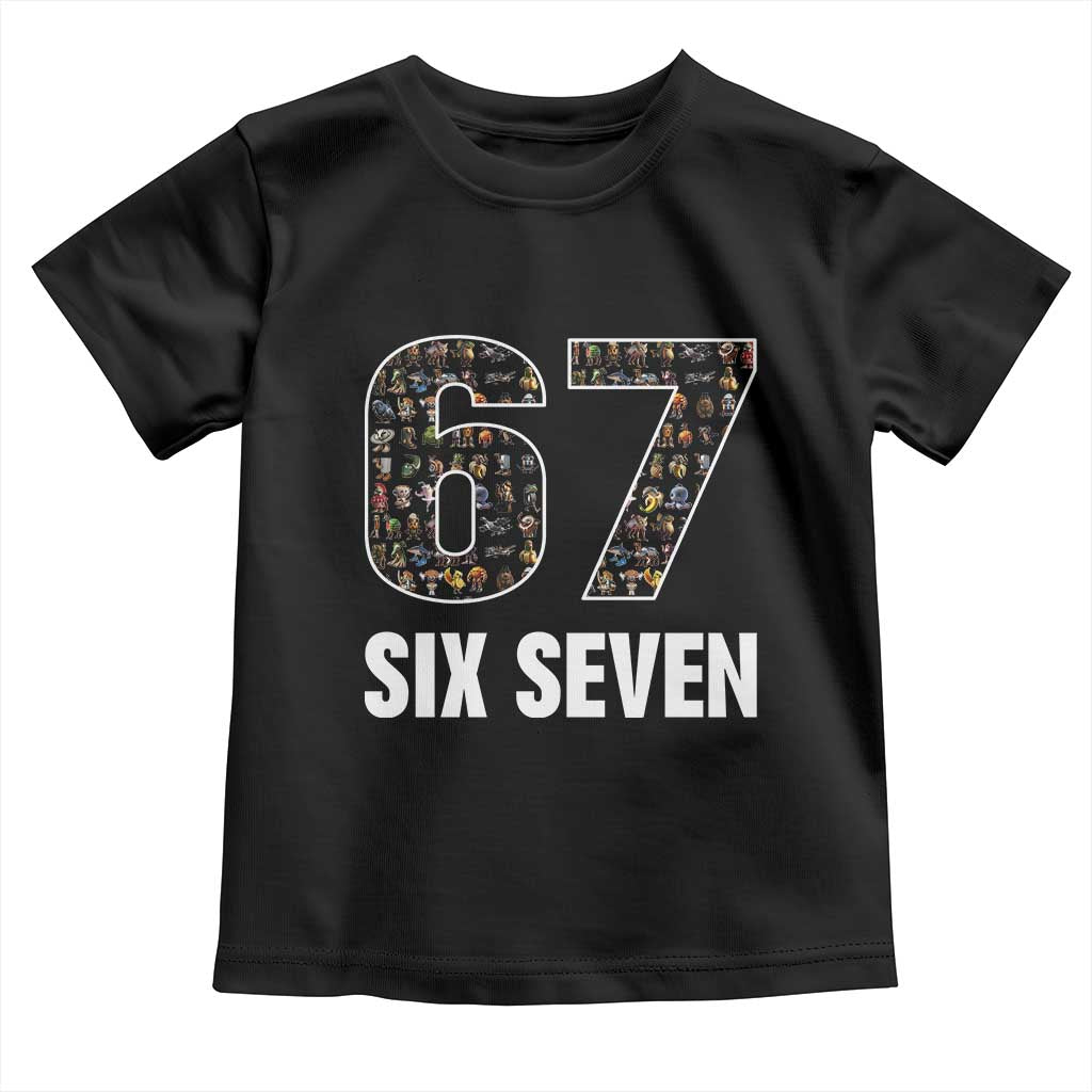 Funny 67 Six Seven Italian Brainrot Gen Alpha Meme Toddler T Shirt - Wonder Print Shop