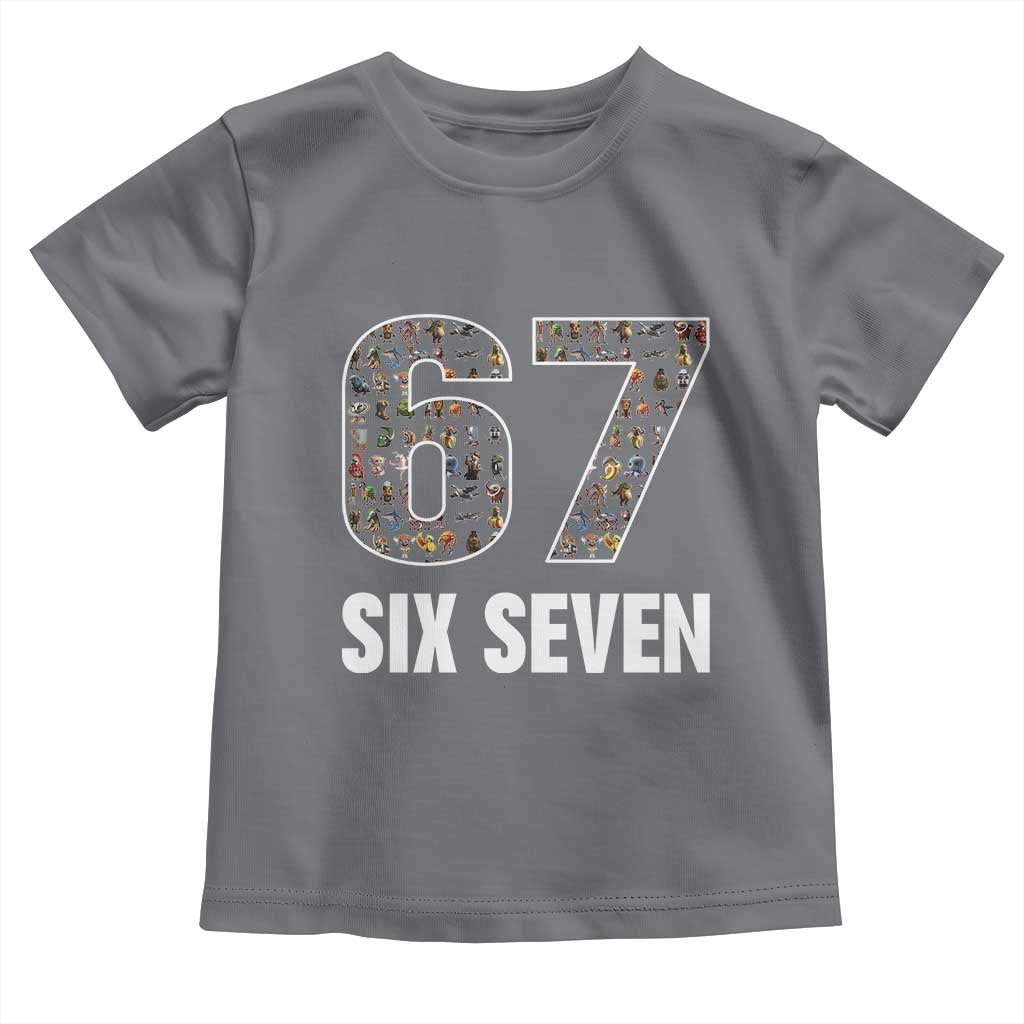 Funny 67 Six Seven Italian Brainrot Gen Alpha Meme Toddler T Shirt - Wonder Print Shop