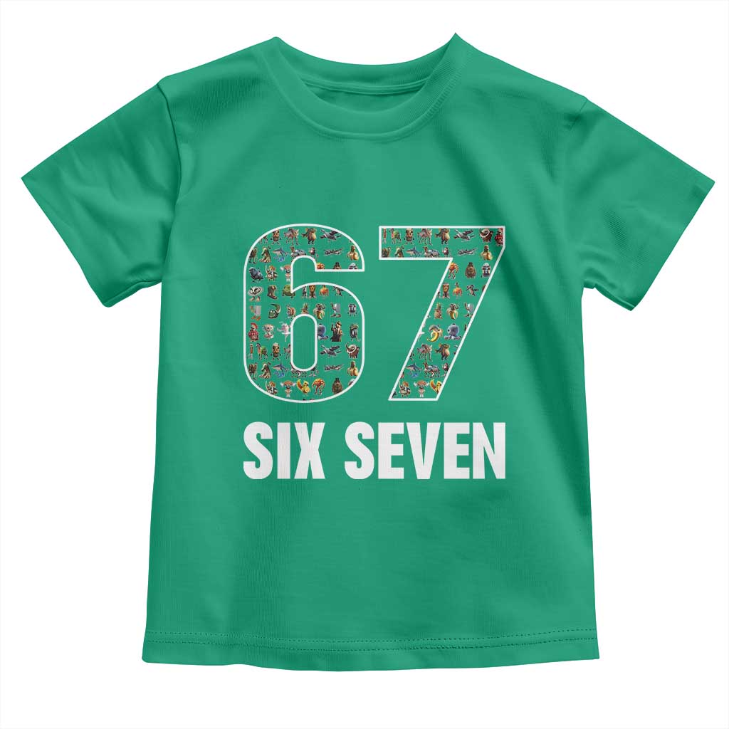 Funny 67 Six Seven Italian Brainrot Gen Alpha Meme Toddler T Shirt - Wonder Print Shop