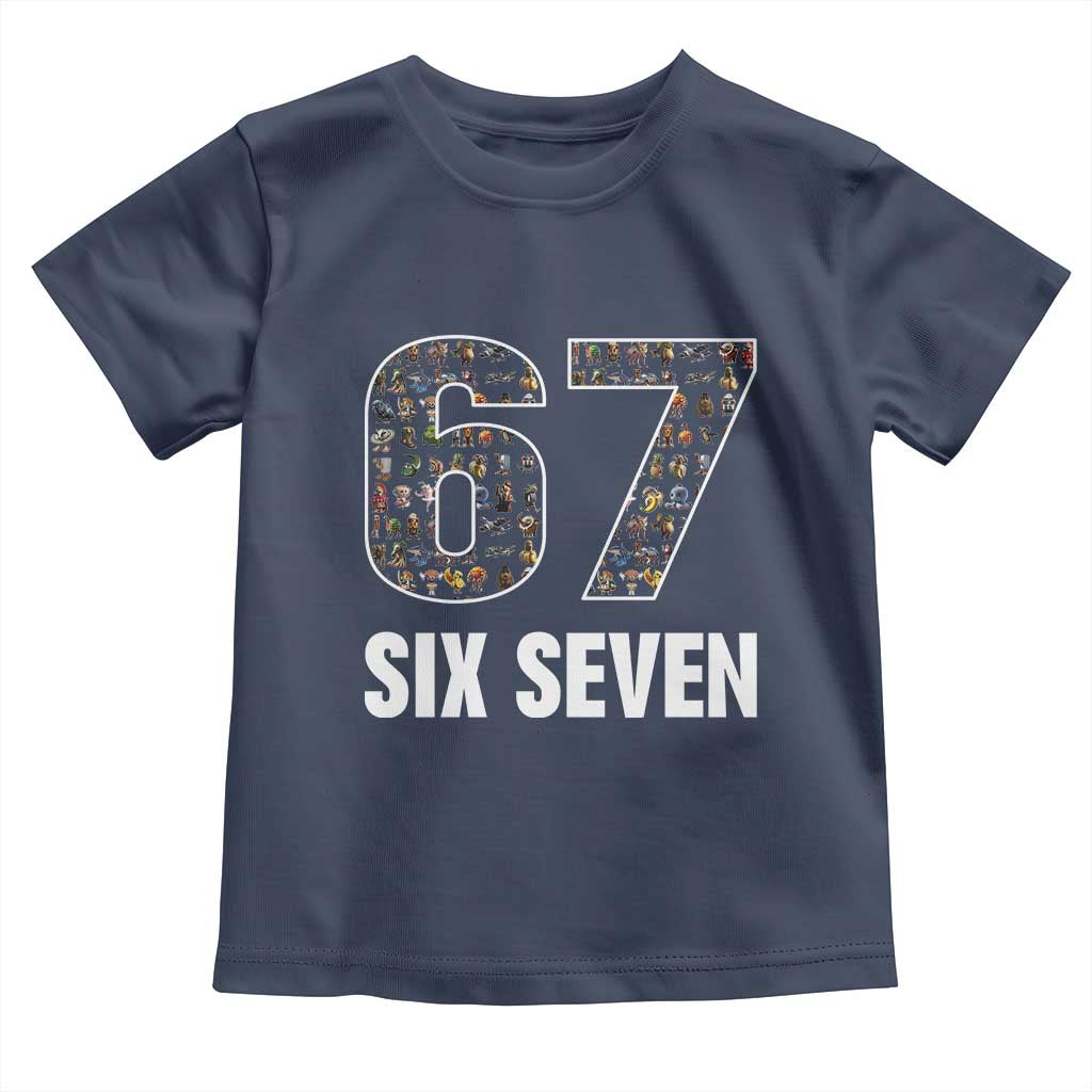 Funny 67 Six Seven Italian Brainrot Gen Alpha Meme Toddler T Shirt - Wonder Print Shop